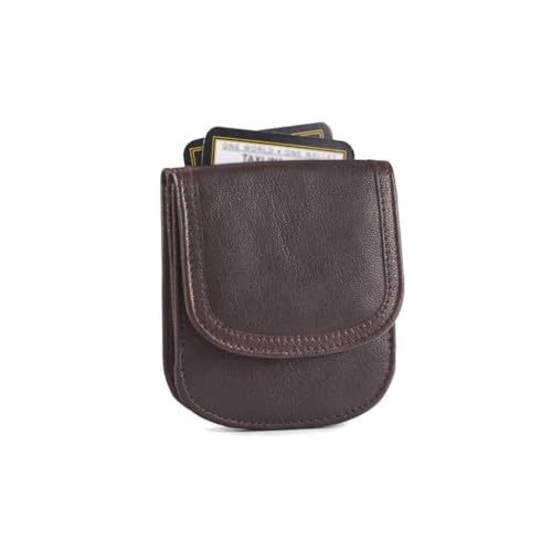 Soft Leather, Espresso Brown – A Simple, Compact, Front Pocket, Folding Wallet, that holds Cards, Coins, Bills, ID – for Men & Women
