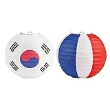 Frcolor 2個入 提灯 紙 ちょうちん ペーパー提灯 20cm 丸型 韓国 ペーパーランタン 吊りかけ ランタン 紙ちょうちん 燈籠 お盆飾り 夏祭り イベント 新盆 初盆 居酒屋 店舗用 店先 お酒屋 飾り付け 装飾