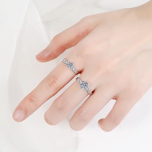 14K Gold 0.5/1 Carat Diamond Engagement Rings for Women | Excellent Cut D-color VVS2 Clarity | Classic Honeycomb Design |Wedding Ring for Women2