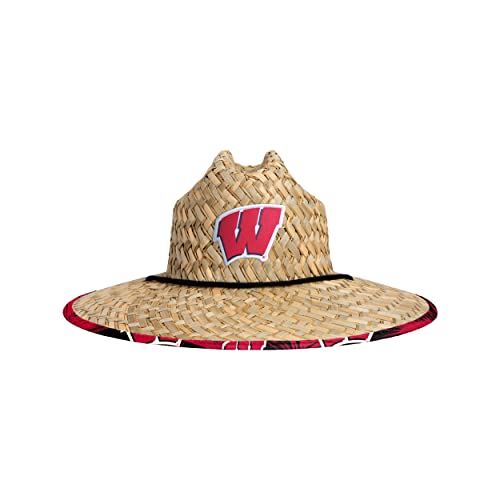 Image of FOCO NCAA Mens NCAA College Team Logo Floral Straw Sun Hat