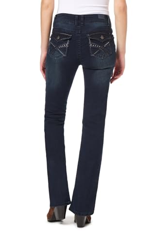Image of WallFlower Luscious Curvy Bootcut Jeans for Women, Mid-Rise Insta Stretch Denim, Size-Inclusive Juniors Jeans