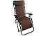 okaffarefatto zimbardi costanza Sedia Sdraio Pieghevole A gravità Zero, Sdraio per Giardino - Materiale: Textilene - 160 x 110 x 65 cm, Color Marrone, con Cuscino, Textilene