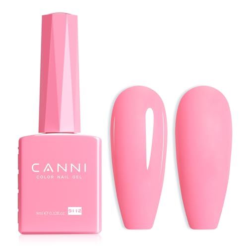 Image of CANNI Baby Pink Gel Nail Polish, 1Pcs Pink Gel Polish Color Nail Polish High Gloss Soak Off U V Nail Manicure Salon DIY