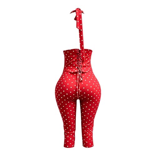 Mono de lunares con corsé moldeador y pantalón acampanado que estiliza la cintura 5