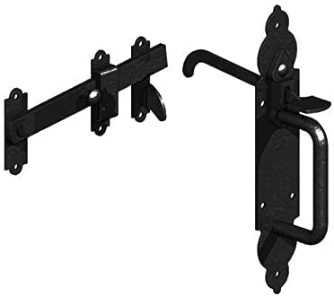 Loquet de porte Suffolk décoratif noir robuste Cover