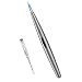 Butane Lighter Torch Lighter Adjustable Jet Flame Lighter Candle Lighter Refillable Pen Lighter for Candle with Screwdriver, Silver(Butane Not Included)