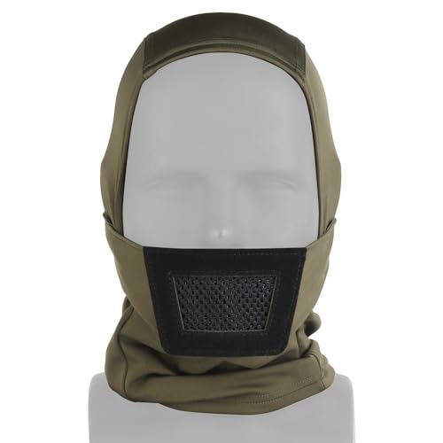 CMAIR4U Pasamontañas Airsoft, máscara táctica Ninja con protector bucal transpirable para exteriores (OD)
