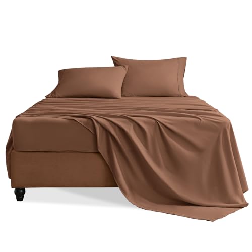 Swiftify Queen Sheet Set, 4 Pieces Hotel Luxury Soft Microfiber Queen Bed Sheets Set, Up to 16