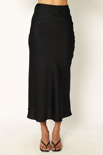 Image of Petal & Pup Women's Nellie Satin Midi Skirt