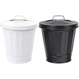 Poubelle miniature avec couvercle – ce seau galvanisé rustique s'intègre partout, à l'intérieur comme à l'extérieur. placez-le dans votre salle de bain, votre cuisine, votre bureau, etc