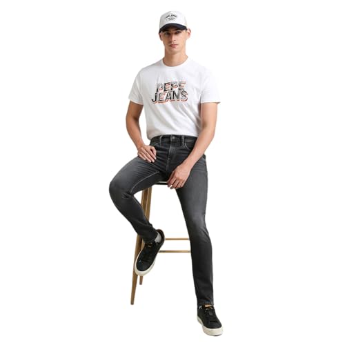 Image of Pepe Jeans Men's Regular Fit Jeans | Mid Rise | Chinox | Jeans for Man