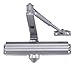 Medium/Heavy Duty Commercial Door Closer - CLG HARDWARE DC7016 (US26D Aluminum) Surface Mounted, Grade 1- ADA & UL 3 Hour Fire Rated, Adjustable Size 1-6 for entrances & Aluminum storefronts