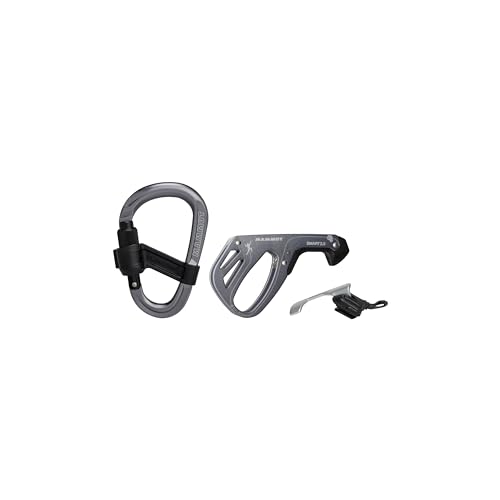 Mammut Smarter Belay Package | Sicherungsgerät und Karabiner Set, Zubehör zum Klettern | Grey, One Size