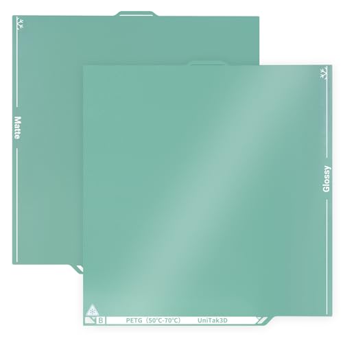 Energy-Saving Centauri Carbon/CC2 Cold Build Plate 260*271mm Double Sided Glossy+Matte Low-Temperature Strong-Adhesion Platform Compatible with Elegoo Centauri Carbon/Centauri Carbon 2 3D Printer-1PCS
