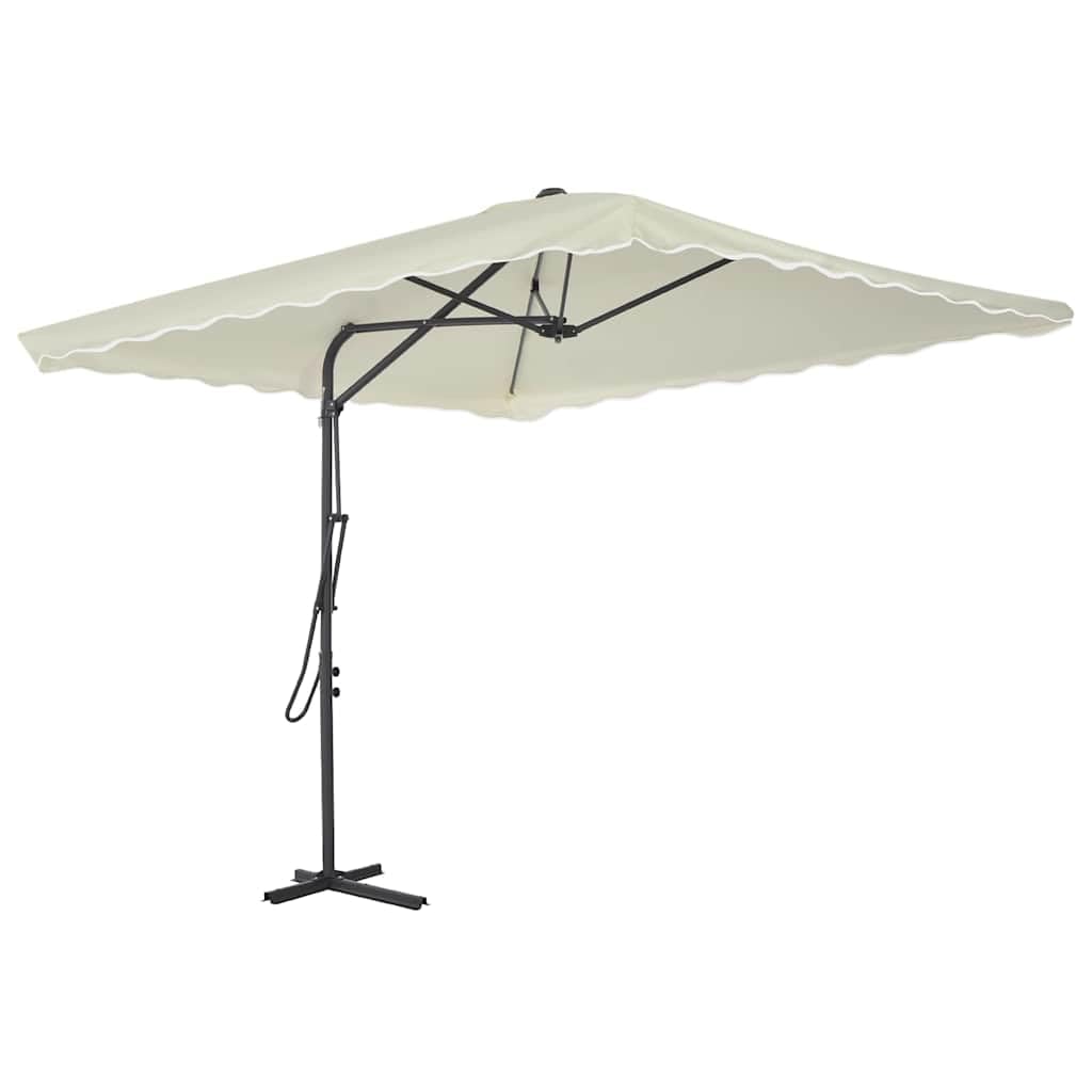 SYDE Parasol ogrodowy 250 x 250 cm ze stalowym kijem