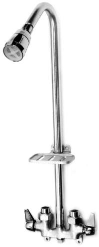 Matco-Norca Grifo de ducha utilitario - 3" centro con elevador y cabeza de ducha miniatura 1