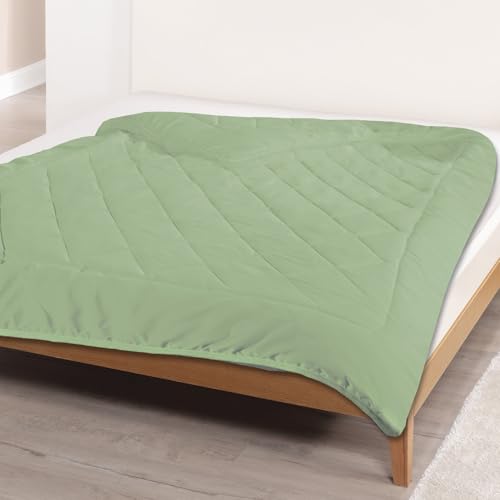 Delindo Lifestyle Couette 135 x 200 cm - Vert - Facile d'entretien - Couette Dream Colour - Été fine et légère - Certifié Oeko-Tex Standard 100 - Convient...