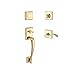 Baldwin FDNAPXCURRTSR003 Reserve Full Dummy Handleset Napa x Curve with Traditional Square Rose in Lifetime Brass Finish Right Hand