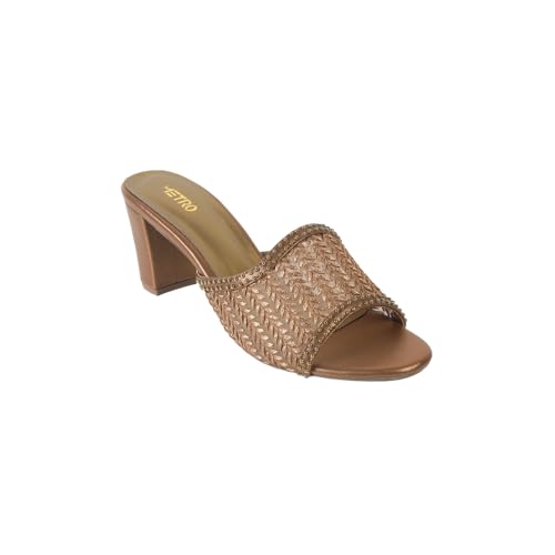 Image of Metro Women Block Heel Fashion Slip-on Sandal