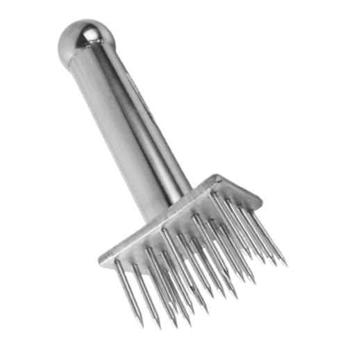 JECOMPRIS Martello Inteneritore Carne in Acciaio Inossidabile Aghi Strumento Robusto per Ammorbidire Bistecca Manico Antiscivolo per Barbecue e Cucina Multiuso per Manzo Pollo e Frutti di