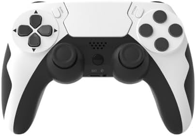 Wireless Joystick Compatible with PS4/Slim/Pro with Cable Dual Vibration Motor Gaming Bluetooth Gamepad Double Shock 4 Controller Work For PlayStation 4 (WHITE)