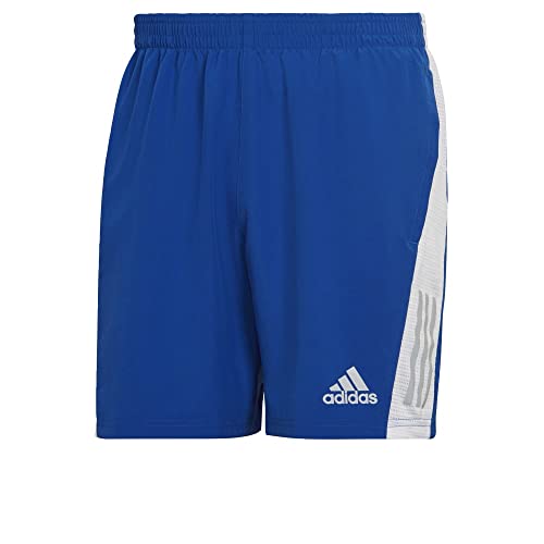 adidas Short de course Own The Run pour homme, Bleu roi/blanc/argenté réfléchissant, XX-Large