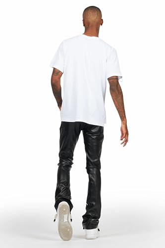 Men's Elian PU Stacked Flare Jean4
