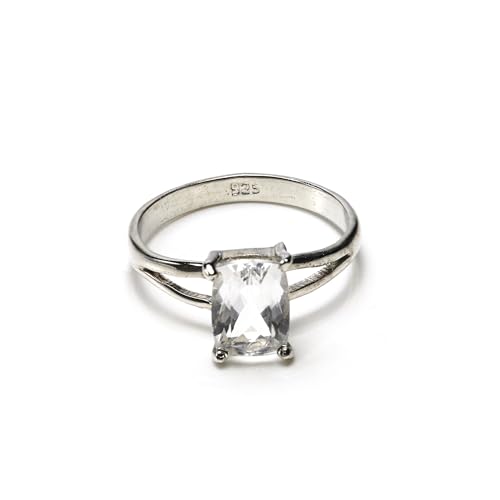 Bague en pétalite argent fait main, cadeau idéal pour promesse de mariage