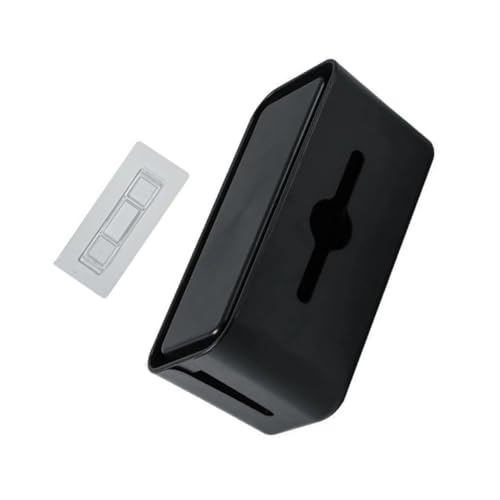 Caja organizadora para cables Veemoon para escritorio, contenedor desmontable para almacenamiento de cables eléctricos, caja ordenadora con tiras adhesivas miniatura 1