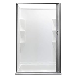 RecPro RV Retractable Rolling Shower Door Replacement | Woven Mesh with Vinyl (Platinum, 36" x 67")