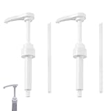 2 Stück Dosierpumpe für 1L Flasche,Pumpspender Sirup mit Integrierten Trinkstöpseln,Wiederverwendbar Pumpspender Pumpkopf für 28/410 Gewindebehälter,Dosierspender für Best Body Nutrition Vital Drink