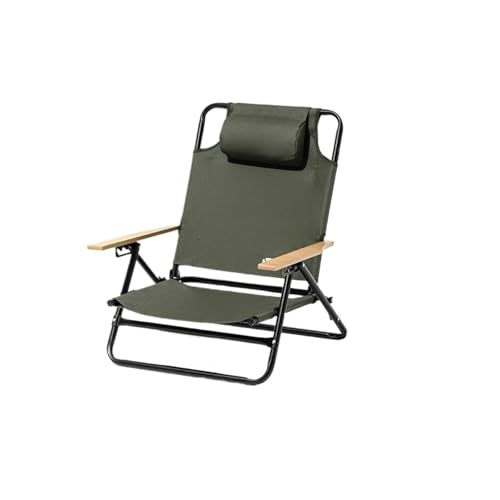 Genérico Silla reclinable Baja Ajustable portátil, Respaldo de aleación de Aluminio, Asiento de Ocio for Acampar al Aire Libre y Playa