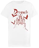 Durable, Ajuste Estándar Drácula Camiseta Infantil Básica Algodón Blanca Basic Cotton White Children\'s T-Shirt