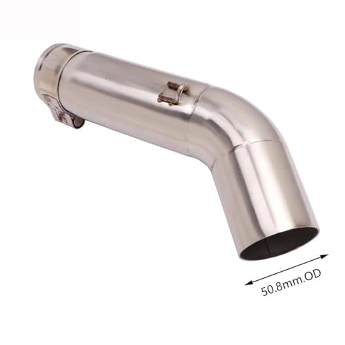 51 Mm Slip-On-Motorradauspuff, Modifiziertes Mittelverbindungsrohr Aus Edelstahl Ohne Schalldämpfer Für Benelli 752S BJ752