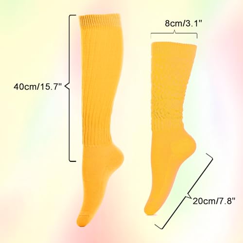 Image of Gvhntk Slouch Socks Women 80s 90s Scrunch Socks Extra Long Slouchy Sock Knee High Sock