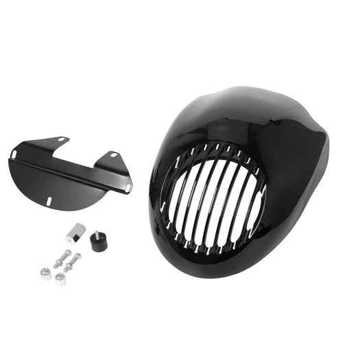 Pare-brise et carénage en ABS noir robuste pour la protection de phare custom Dyna et Sportster