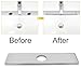Murtenze 10 Inch Sink Faucet Hole Cover Deck Plate, Brushed Nickel 1 or 3 Hole Long Rectangle Cover Stainless Steel Faucet Plate for Bathroom Kitchen Vanity Sink