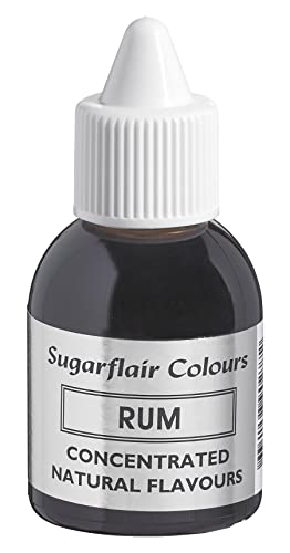 Sugarflair Rum Natural Flavouring - Concentrated Natural Food Flavouring for use in Cakes, Cupcakes, Frostings, Drinks, Ice Creams - 30ml
