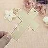 Cross Wooden Hanging Ornaments Cross Shaped Wood DIY Craft Cutout Wooden Slices Embellishments with Hole Hemp Ropes Wood Tags for Birthday Easter Halloween Christmas Decoration (2.8x3.9 in, 20-Pack) #3