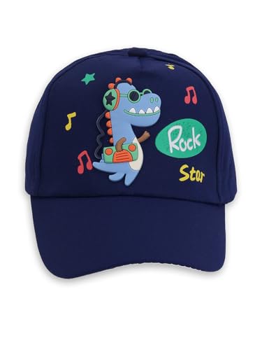 Image of PASSION PETALS Summer Dino Rockstar Baseball Cap for Kids Boys and Girls 2-4Years