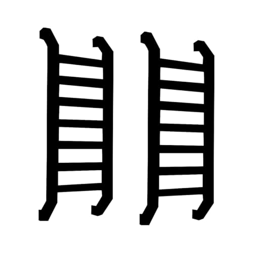 ANFTDCO 2PCS Widdle Wadder Ladder Car Sticker Cool Little Ladder Vehicle Bumper Window Decal Funny Automotive Exterior Body Decorations Universal for Truck Caravan Sedan (Black)