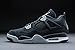 Jordan Mens Air 4 DH7138 006 Black Canvas - Size 8, Black/Light Steel Grey-white-f