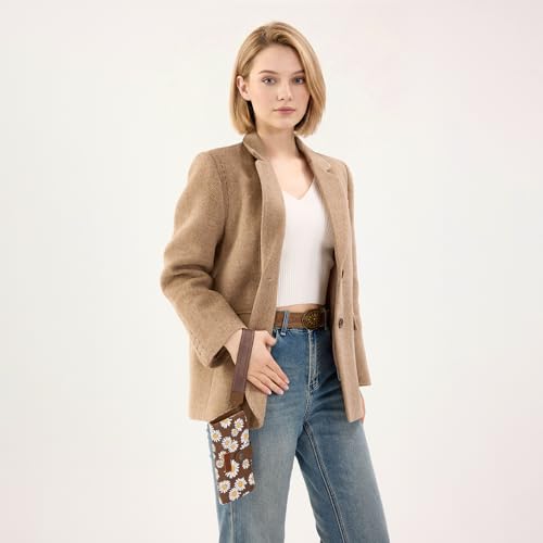 Image of Montana West X Wrangler Wristlet Wallets for Women Large Bifold Clutch Wallets with Coin Purse Smooth Zipper and Rfid Lining