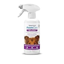 Vetericyn FoamCare Dog Shampoo and Conditioner - Instant Foaming, Spray-On Hypoallergenic Shampoo for Thick Coats, Plant-Based Formula for Dogs and Cats. 16 Ounce