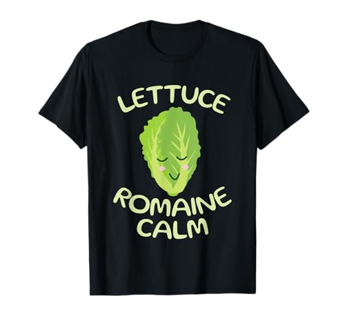 Vegan Vegetarian Unique Gifts Apparel Vegan Lettuce Romaine Calm Funny Vegetarian Vegetables Yoga T-Shirt