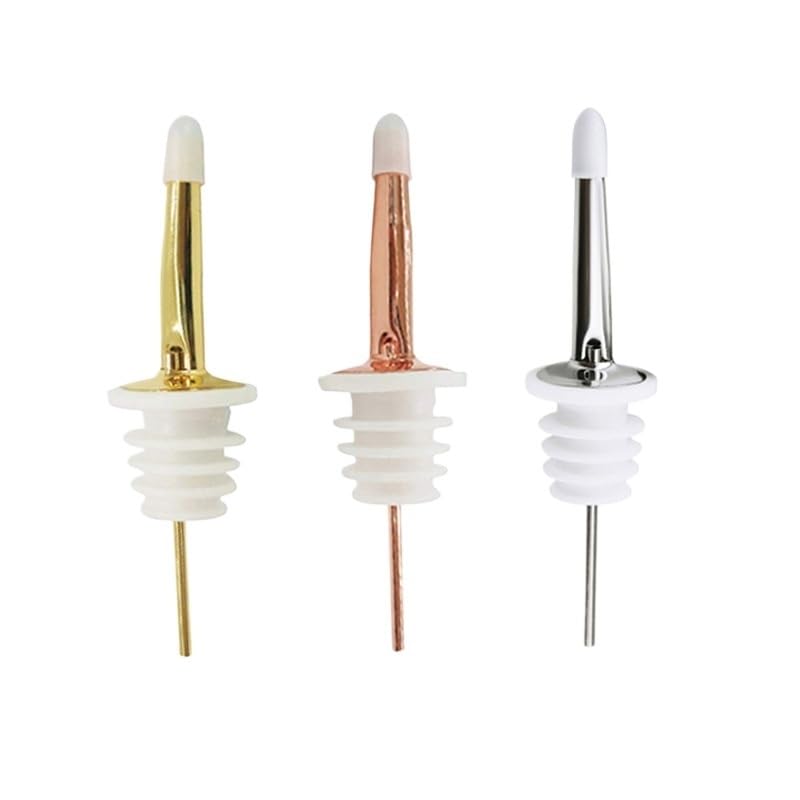 Verseur À Vin en Acier Inoxydable avec Capuchon De Protection, Bouchon De Bec Anti-Goutte, Ensemble D'accessoires for Vin De Bar(12 pcs White Gold)