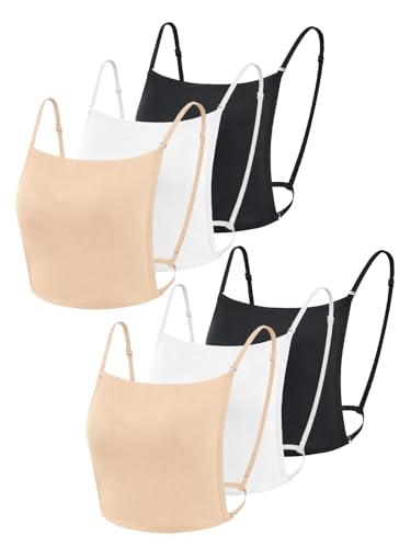 Image of FIMS - Fashion is my style Women Camisole Wearable, Adjustable & Detachable Straps, Cleavage Cover Up Clips for Deep V-Neck Low Cut Top