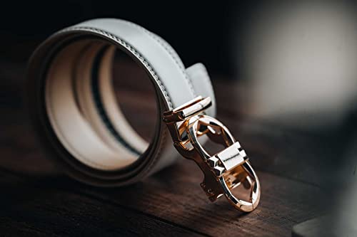 Men's Leather Designer Belt with Fashion Comfort Click Buckle Exact Fit4