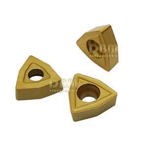 10 PC Carbide Inserts WCMT 2.5(2) Trigon Tin Coated