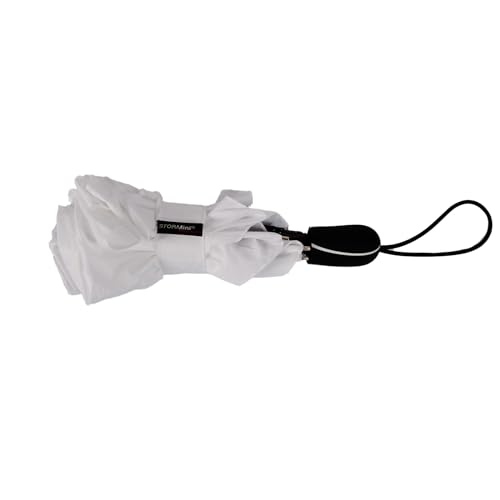 Parapluie blanc anti-vent pour tempête avec sa structure aérodynamique - 7